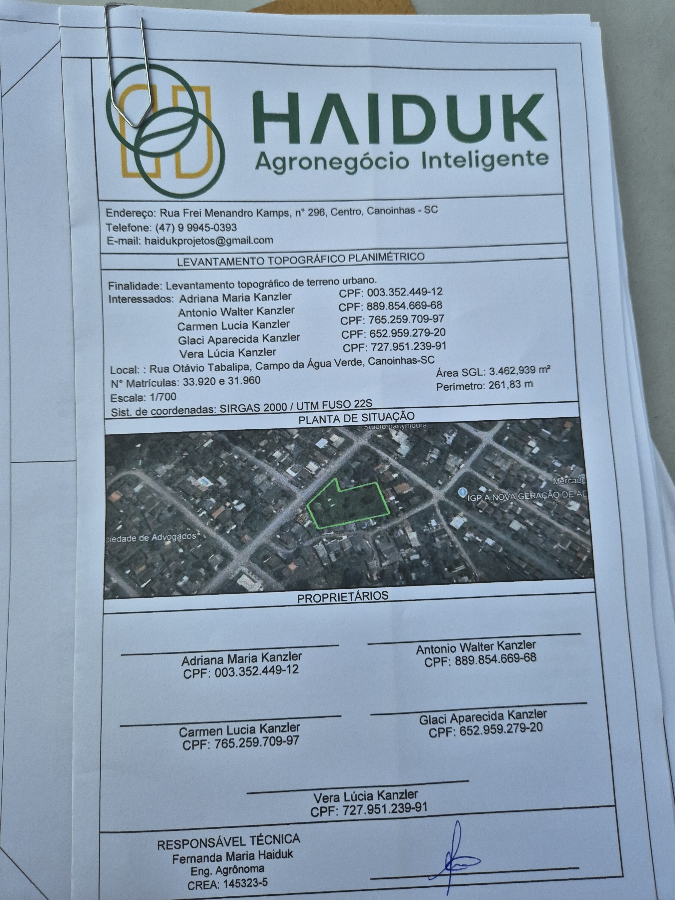 Imagem do A VENDA - Lote com 3.000 m2 - Rua Otavio Tabalipa 471 - Campo da Água Verde