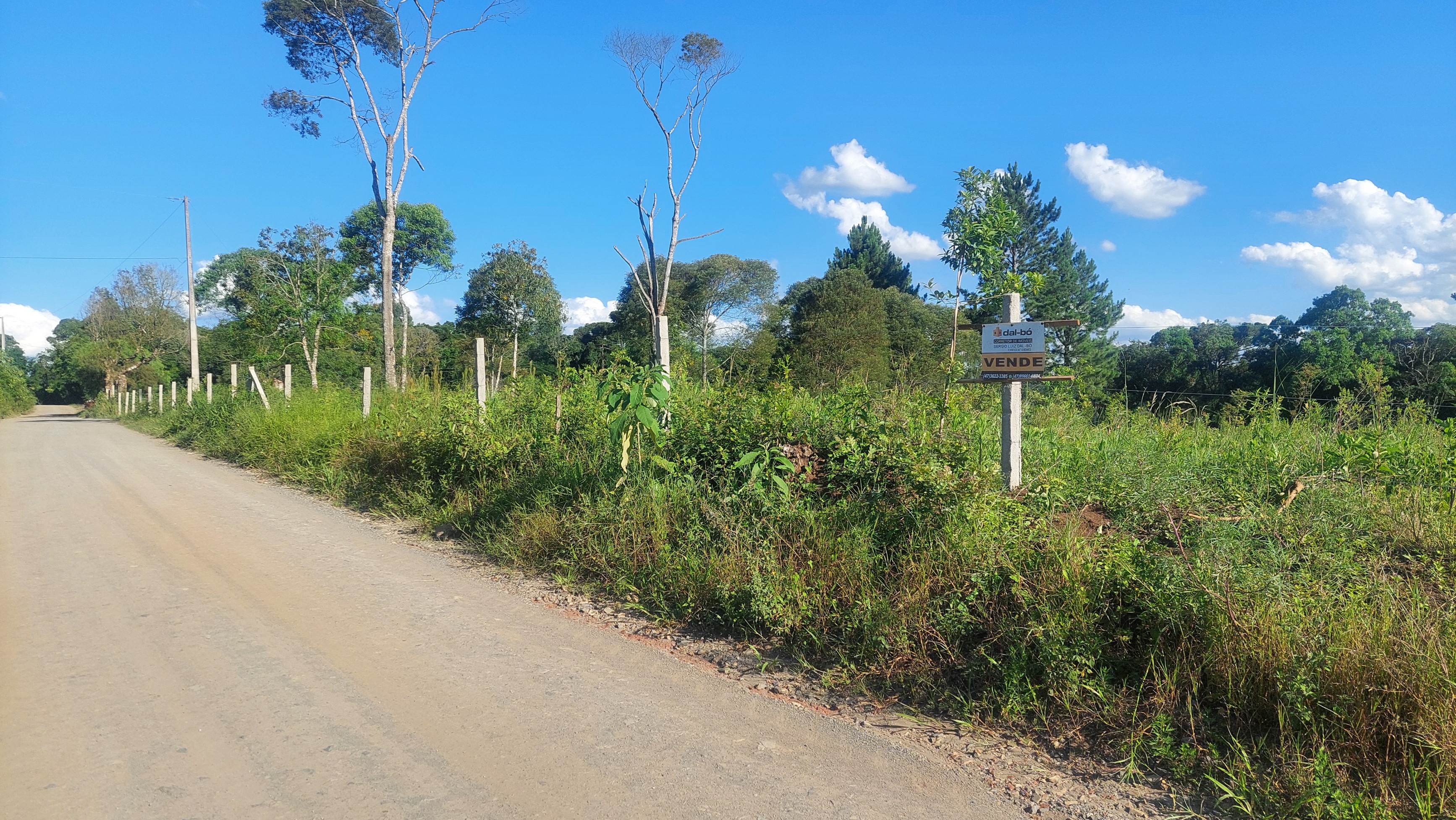 Imagem do Lote com 600 m2 - 15x40 - cercado. frente para estrada municipal da Barra Grande em Três Barras
